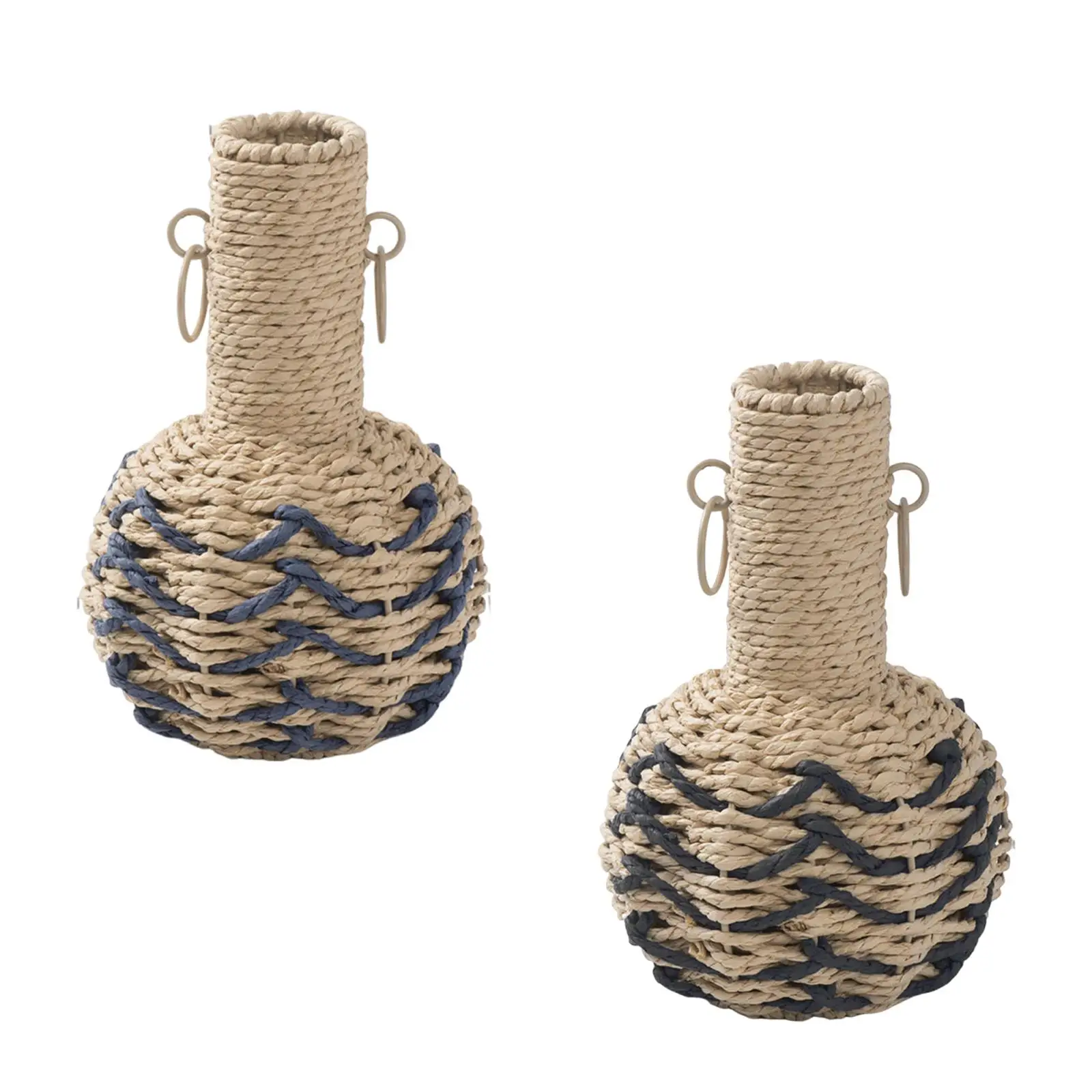 

Hand Woven Flower Vase Floral Container for Dining Room Porch Decoration