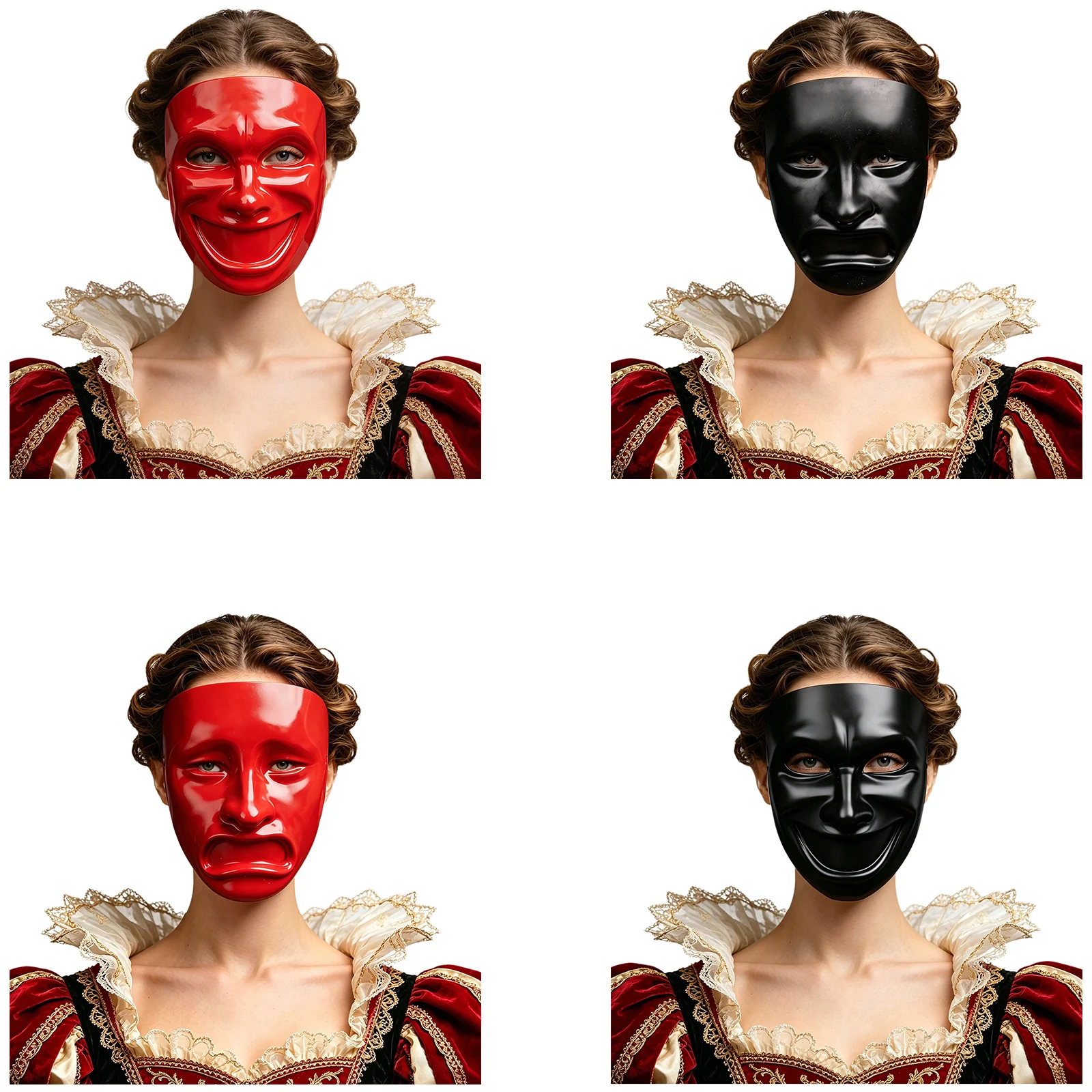 1Pcs Men Women Exaggerated-expression Opera Mask for Masquerade Carnival Christmas Party And Venice-themed Events 3