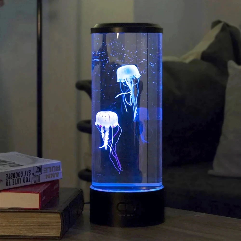 Color Changing Jellyfish Lamp Usb/Battery Powered Table Night Light Children\'S Gift Home Bedroom Decor Boys Girls Birthday Gifts