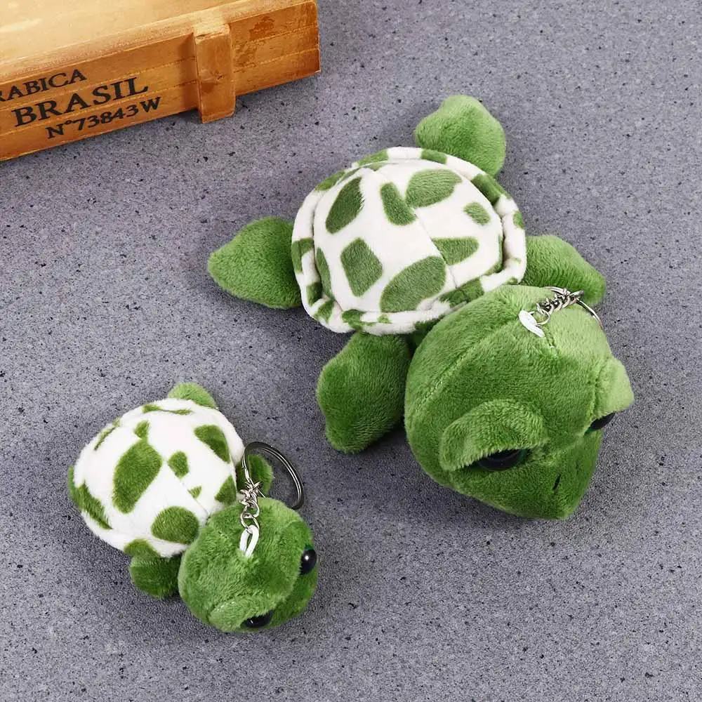 Jewelry Gift Car Keychain 7cm/10cm Cartoon Bag Pendant Auto Animal Keychain Turtle Doll Keychain Plush Key Ring Turtle Pendant