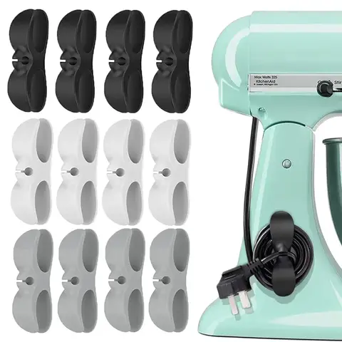Organizador enrollador de cables para electrodomésticos de cocina, envoltorio de cables, Clips de gestión, soporte para máquina de café, fijador de cables, 1-3 uds.