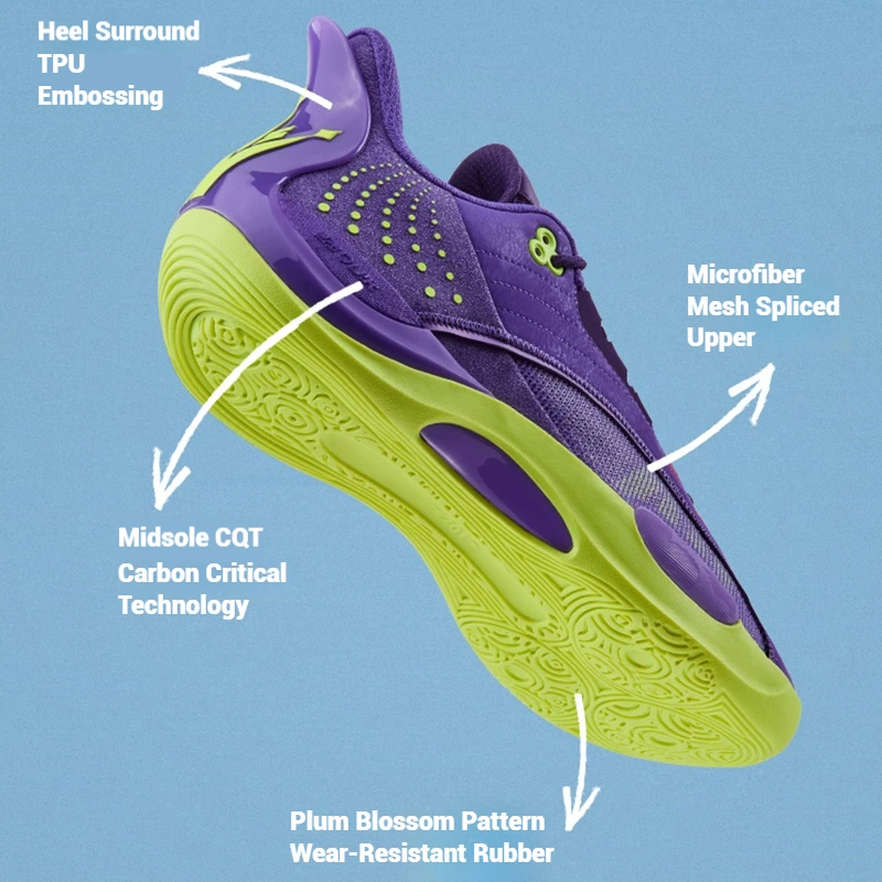361 Degrees Team Joker Men Basketball Shoes Combat Rebound Anti-slip Wear-resistant CQT-QU!K Stable High-top Sneakers 572511105 image 2