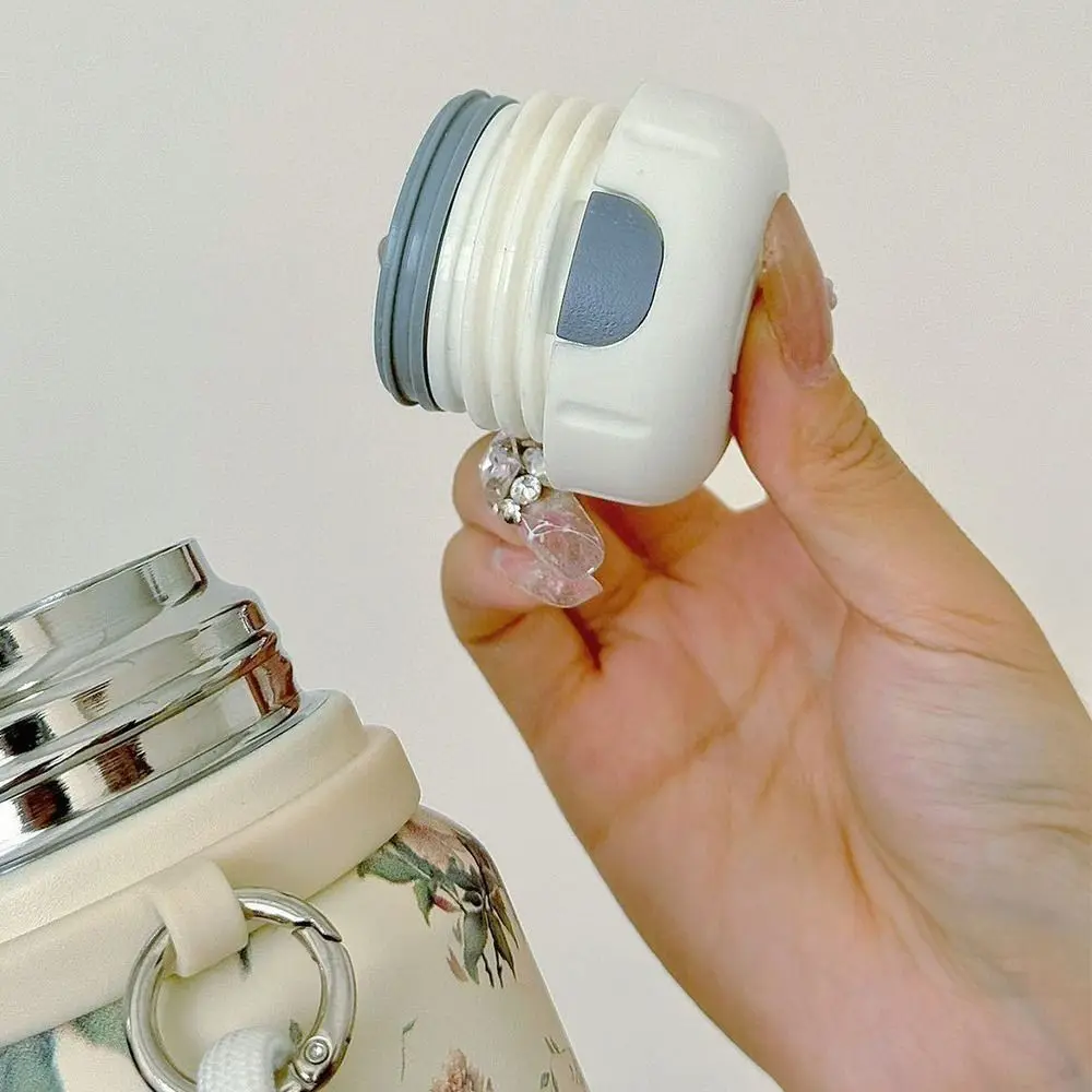 

Термос из нержавеющей стали 450/600 мл, герметичный, с вакуумной изоляцией, портативный, винтажный, с цветочным узором