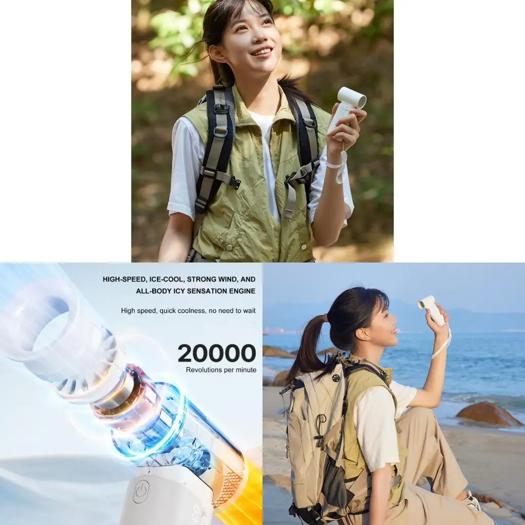 

19QE USB -заряжаемый вентилятор с подвесным вентилятором Speed ​​Speed ​​для студентов для студентов охлаждает гаджет для и