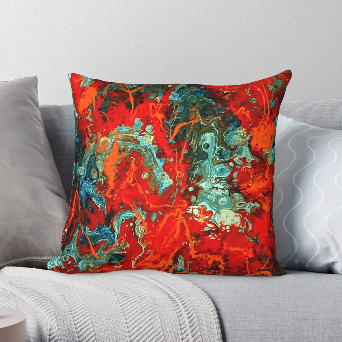 Strawberry Split Pillowcase Polyester Linen Velvet Creative Zip Decor Home Cushion Cover