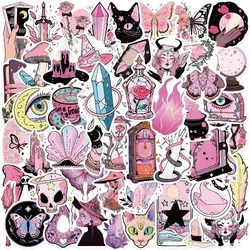 10/30/50PCS Kawaii Pink Witch PVC Sticker Aesthetic Decoration Scrapbooking Colorful Korean Stationery School Supplies for Kids