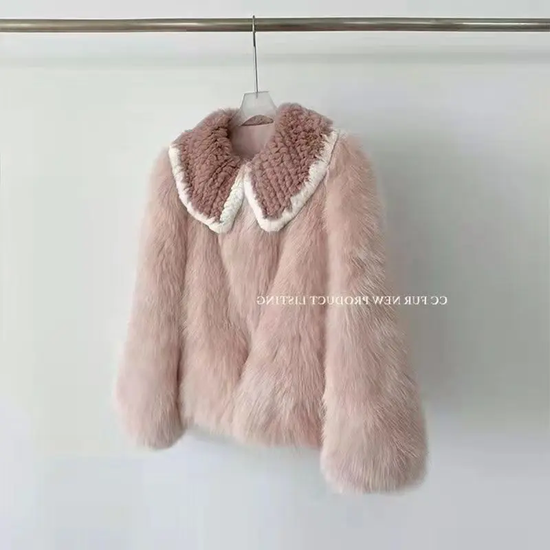 Fur Coat Women 2024 Winter New Thick Warm Top Pink Coat Short Jacket