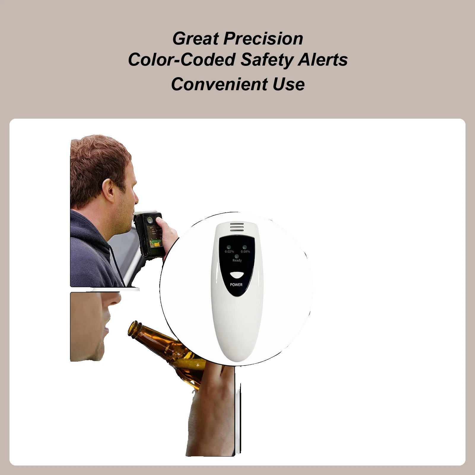 Alcohol Blower Breathalyzer Light Indicators Breathalyzer For Alcohol Testing Accurate Professional Detector For Men Driver