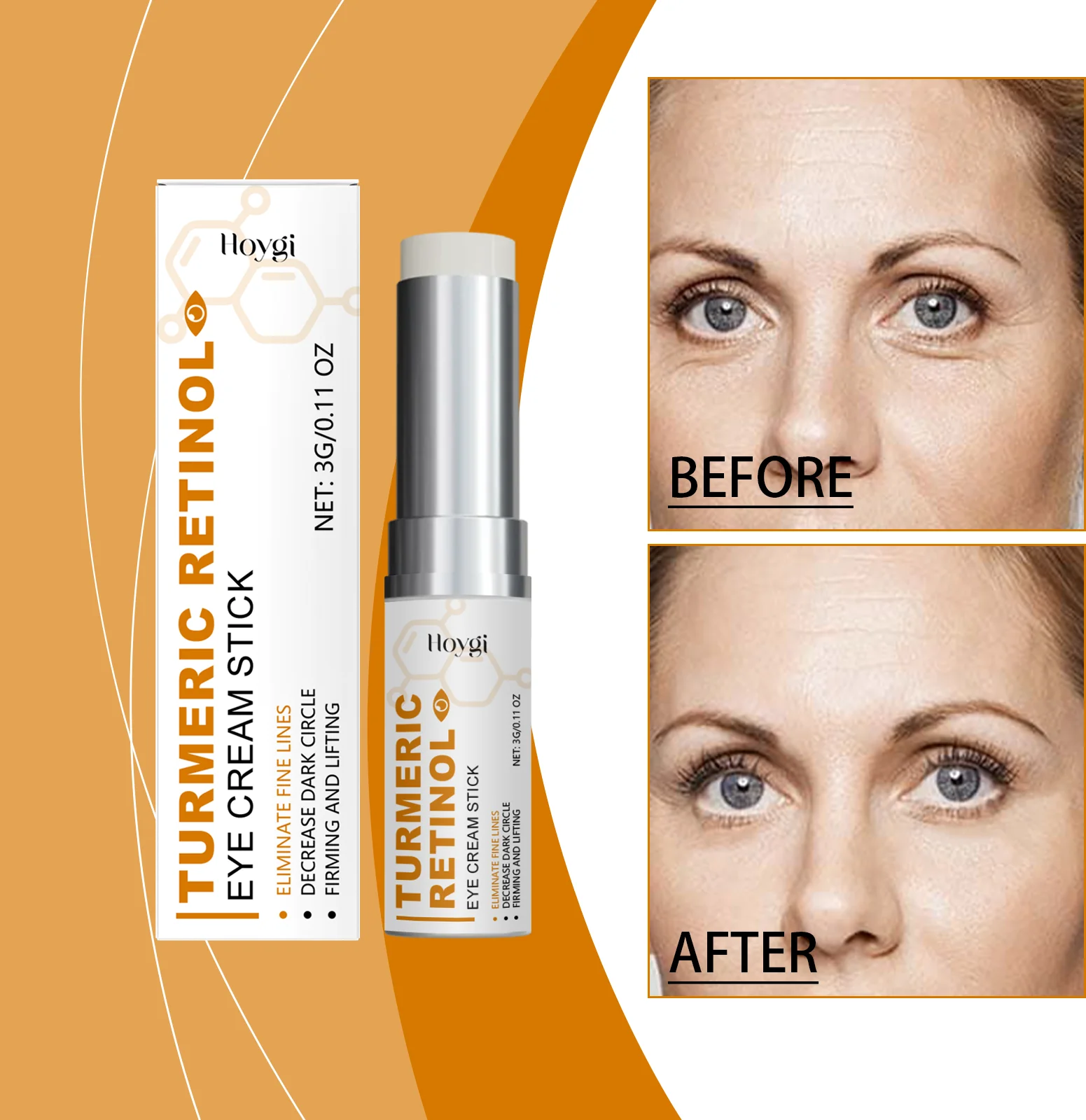 Retinol Eye Cream Stick Nawilża, nawilża, nawilża i redukuje drobne zmarszczki wokół oczu Pielęgnacja skóry Eye Cream Stick