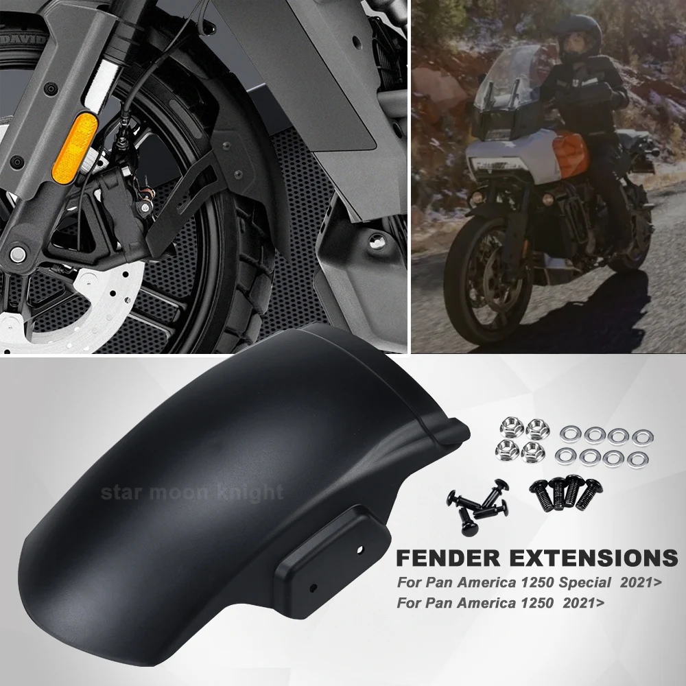 Motorcycle Front Fender Extender Mudguard Splash Guard For Pan America 1250 Special RA1250 S 2021 2022 2023 2024  Accessories