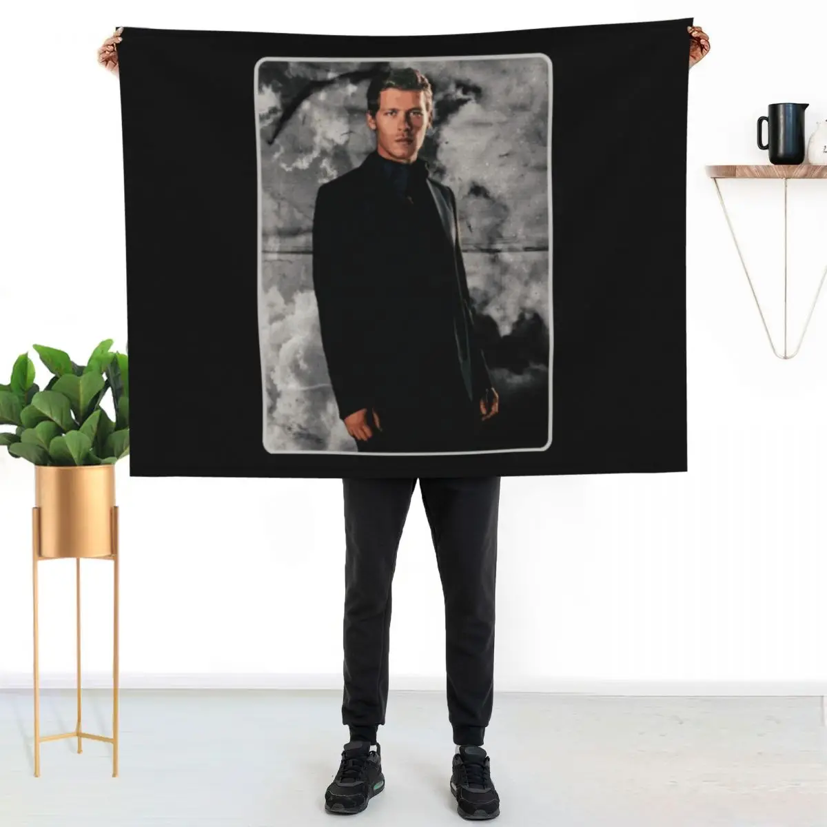 klaus mikaelson potrait Throw Blanket Luxury Polar heavy to sleep wednesday Warm Extra Large Throw Blankets