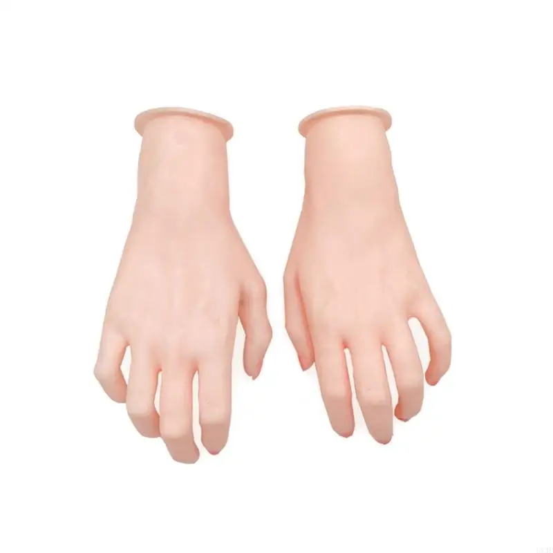 Versatile Silicone Hand and Foot Models Adjustable Silicone Hand Foot Models for Beauty Artists Accessory Display