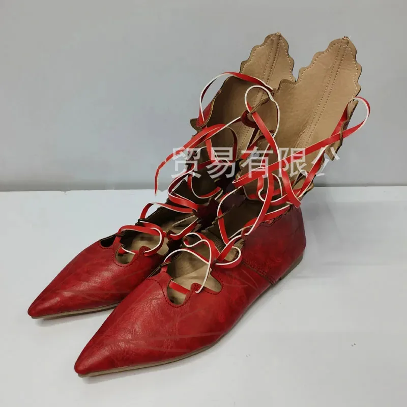 AIAI 2025 여성 고딕 중세 레트로 엘프 마녀 나뭇잎 레이스업 슈즈 코스프레 의상 빈티지 공주 궁전 카니발 파티 나이트