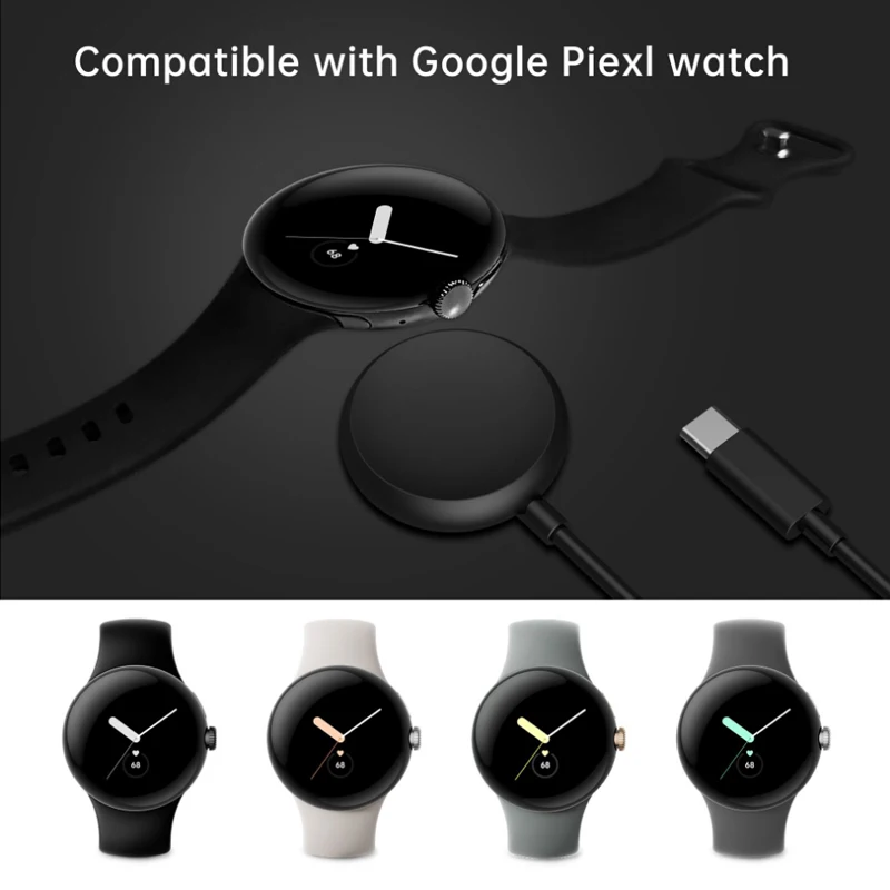 Type C Smartwatch Dock Charger Adapter Magnetic USB Charging Cable Base Cord Wire for Google Pixel Watch Smart Watch Accessories