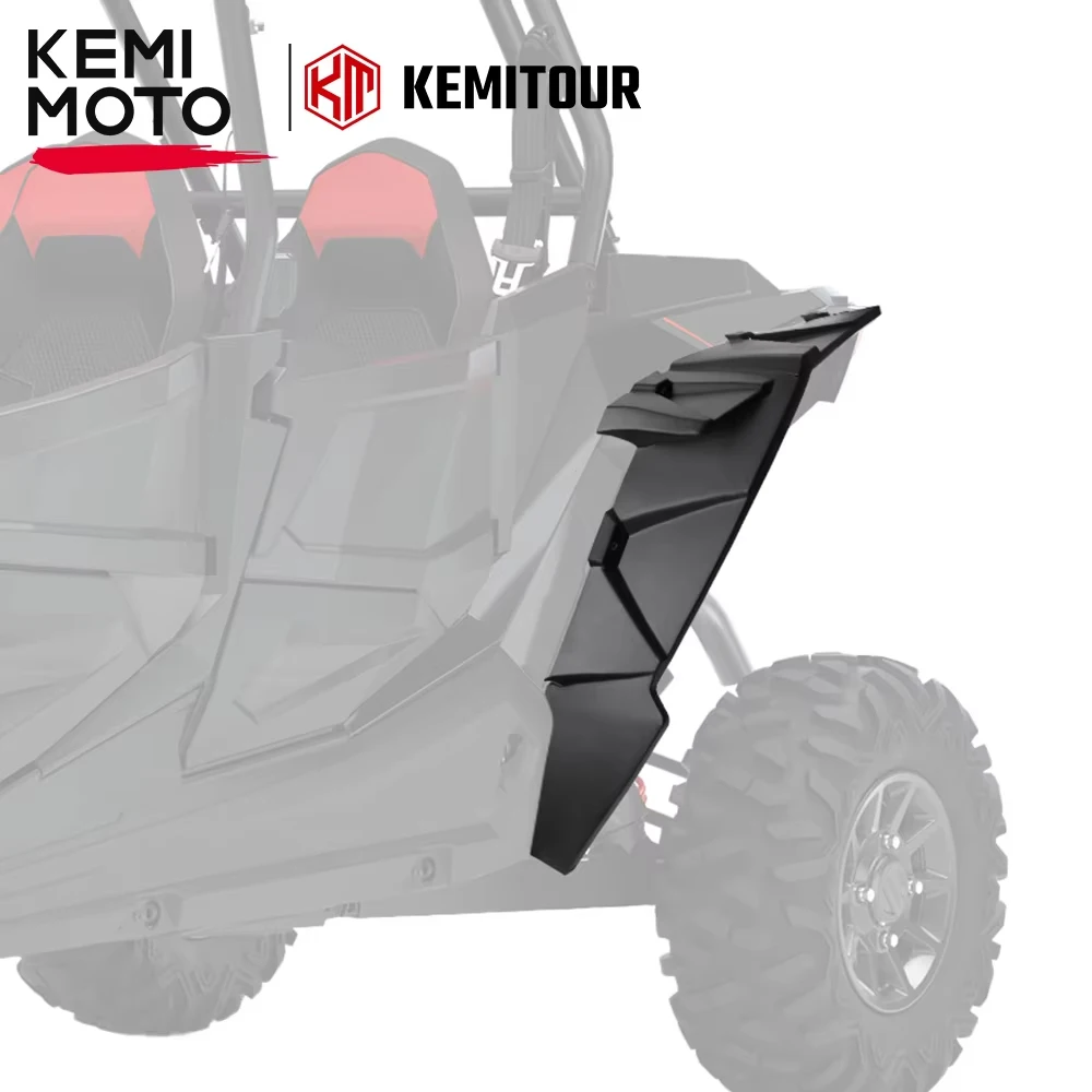 KEMIMOTO UTV Rear Fender Flares Compatible with Polaris RZR XP 1000/XP 4 1000 2014-2023 8.5 Inches Extended Rear Full Mud Guards