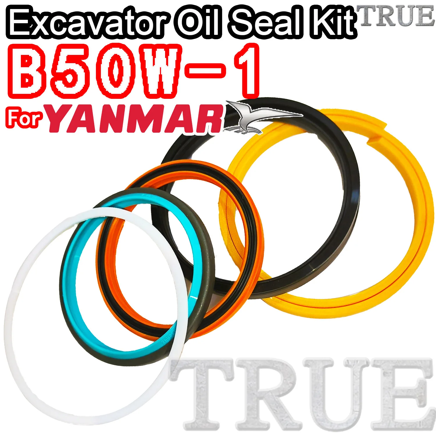 

For B50W-1 Yanmar Oil Seal Excavator Repair Kit B50W 1 Maintenance Floating Rebuild Parts MOTOR Piston Rod Shaft Replacement