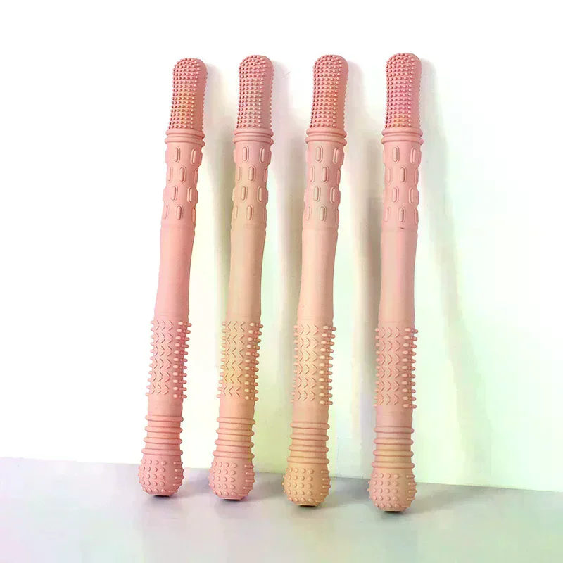 Gryzak ze słomy, zabawka dla dzieci, miękki silikonowy pusty patyczek do ząbkowania, rurka do ząbkowania dla noworodków, zabawka do ząbkowania, prezent