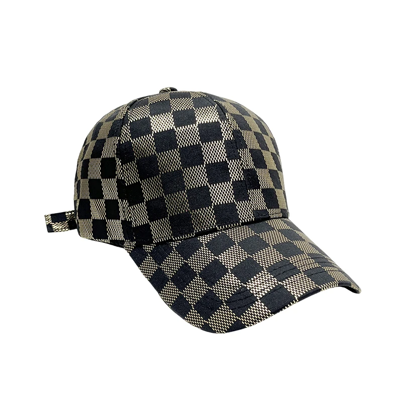 

Trendy Checkerboard Baseball Cap Outdoor Sports Women's Sun Protection Sun Visor Cap Men's Fashionable Brand