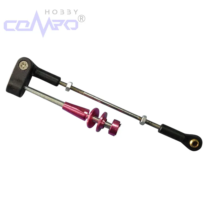 

2Set Alu Adjustable Control Horns & Arm Assembly Rudder Color Red For KT foam Fixed Wing RC Aircraft Model Plane Replacement