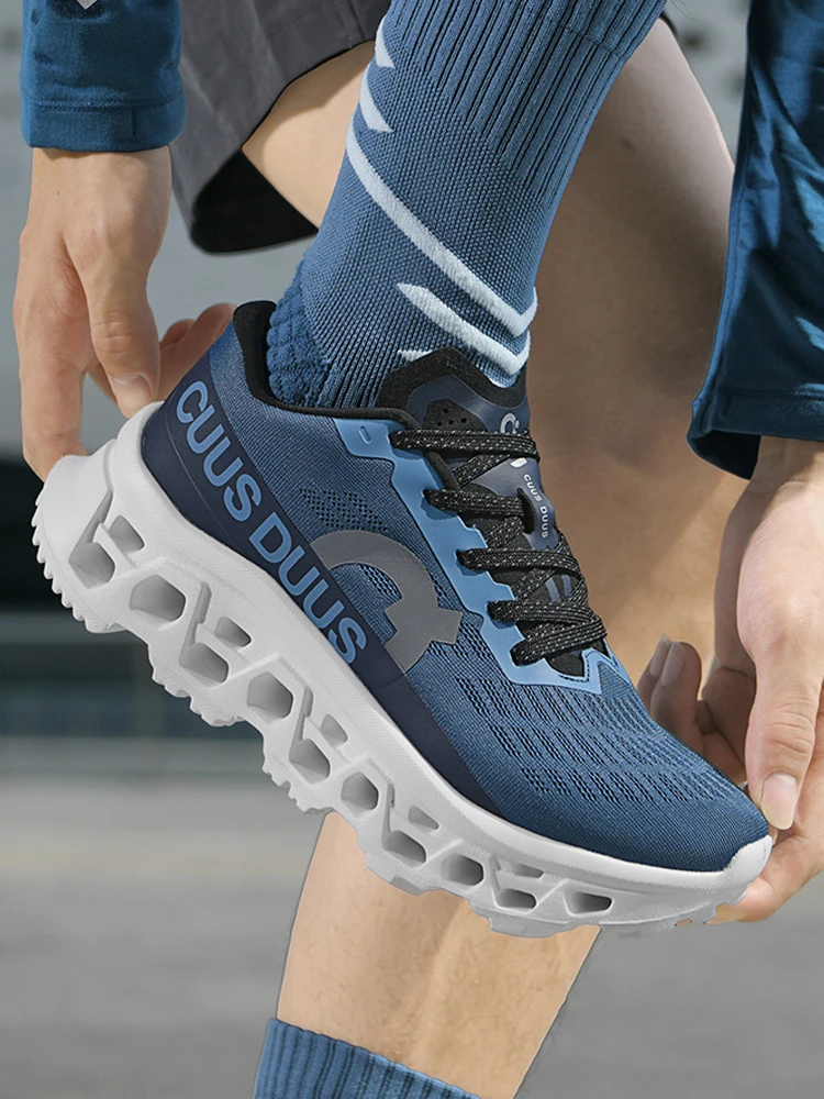 Herren-Laufschuhe mit Dämpfung, Stoßabsorbierende Hohlsohle, Supercritical EVA Sneakers, Atmungsaktive Fitness-Sportschuhe