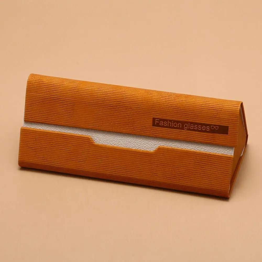 Foldable Triangle Sunglasses Box PU Leather Automatic Closing Sun Glasses Case Anti-fall Simple Sunglasses Protective Cover