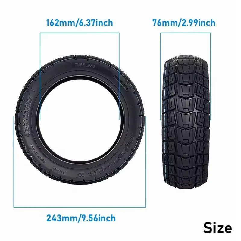 【TRAVEL ESSENTIAL】Vacuum Tubeless Tire 10X2.75-6.5 2PCS For Kugoo Kukirin G3& Smartgyro Rockway C Electric Scooter Replacement W