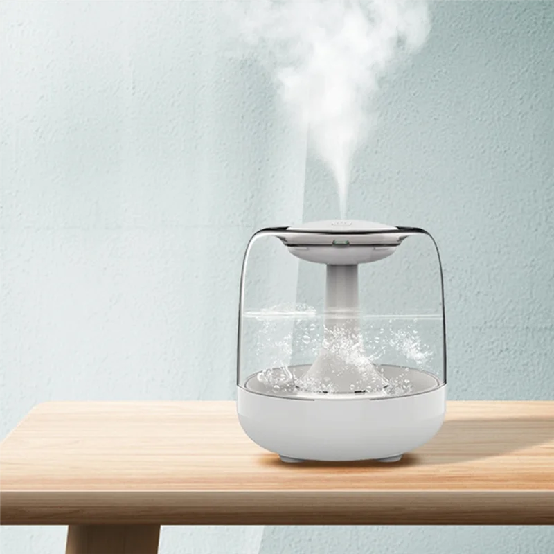 Umidificador de ar 440ml, difusor de ar de grande capacidade, atomizador, difusor de aroma ultrassônico, fabricante de névoa fria, purificador de ar, branco