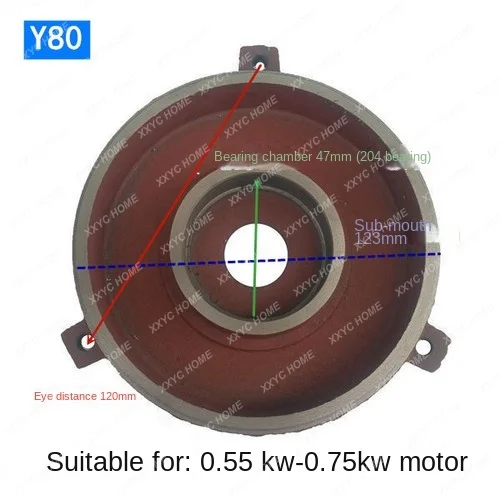 Imagem -06 - Placa de Flange Dianteira e Traseira para Motor Vertical Montagem do Motor Y112 Placa de Flange 90 Completa y2 132