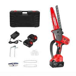 Mini Chainsaw Cordless 8 Inch/6 Inch with Brushless Motor, 2PCS 3.0Ah Battery Electric Chainsaw, Portable Handheld Small Chainsa