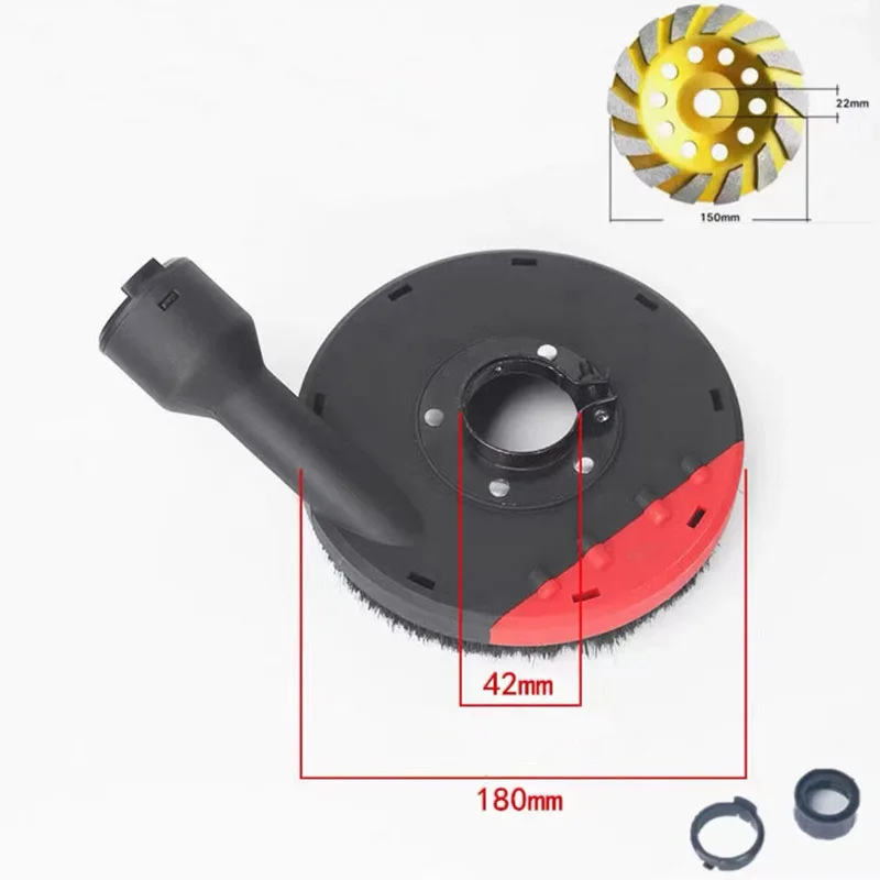 각도 그라인더 먼지 쇼루드 140/180mm 효율적인 먼지 방지 각도 그라인더 먼지 쇼루드 키트 콘크리트 돌 먼지 수집