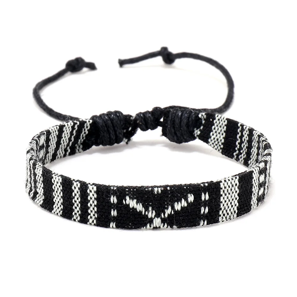 12-teiliges Set bunter Nepal-Armbänder für Damen, ethnische Stoffarmbänder, geflochtene Seilarmbänder, Herrenarmbänder, Boho-Sommer-Schmuckaccessoires – Detail 16