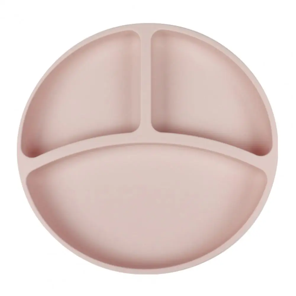 Silicone Baby Feeding Set com placa de sucção dividida, Criança colher e garfos, Bpa Free, Comer para o bebê