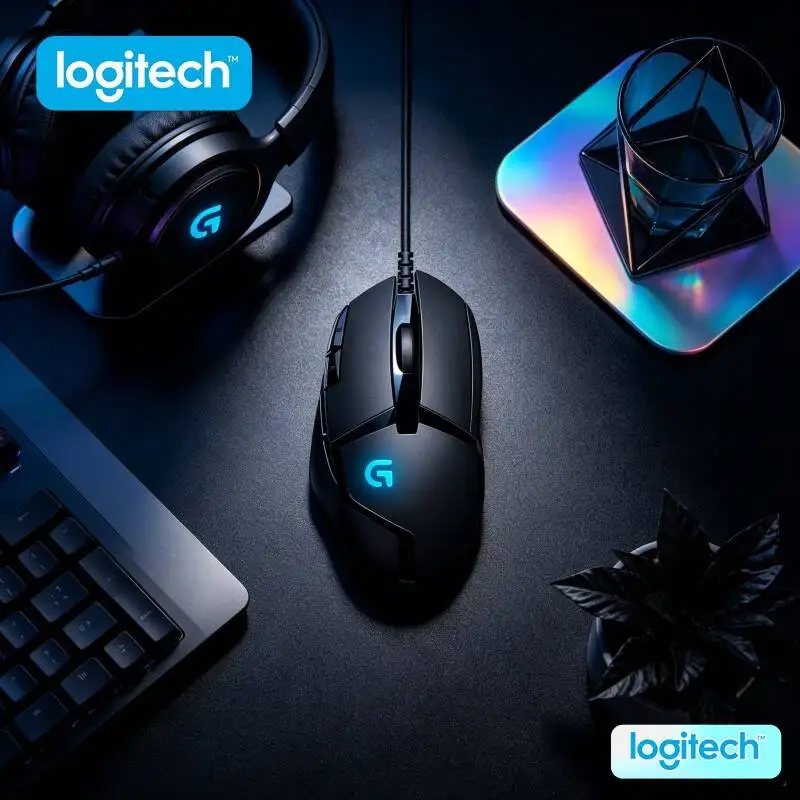 Ratón para Juegos Logitech G402 con Cable, Tecnología Fusion Engine, 4 Niveles de DPI, Respuesta de 1ms, Agarres Antideslizantes y Cómodos para Juegos