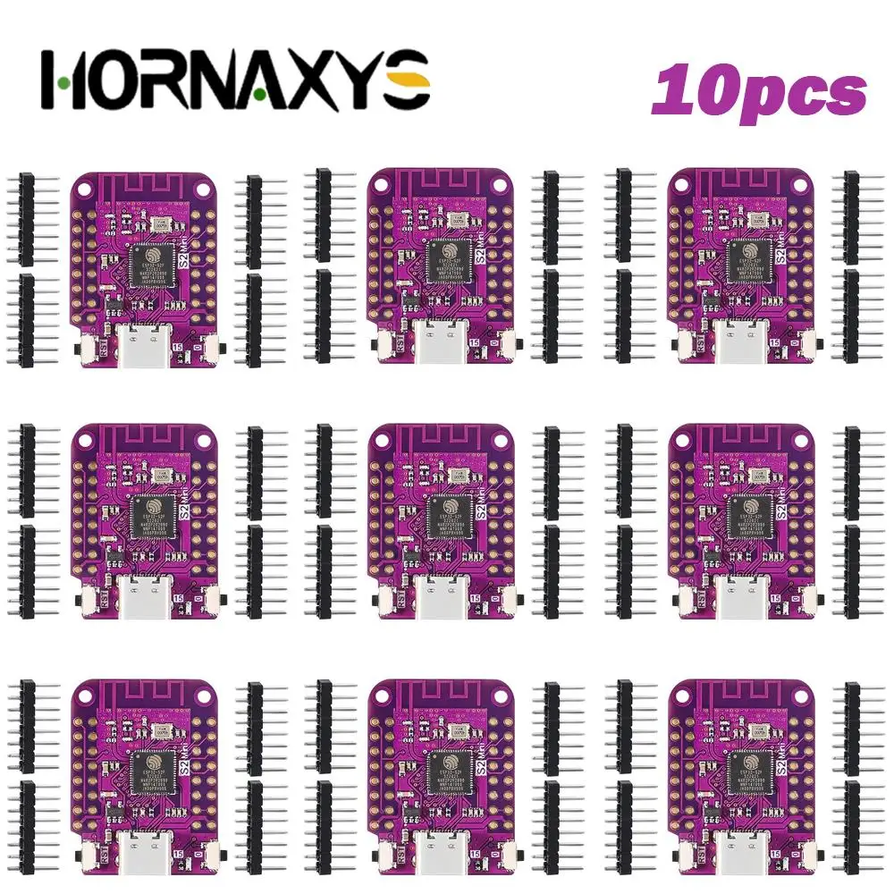 1-10Pcs ESP32 S2 Mini WiFi Board Based ESP32-S2FN4R2 ESP32-S2 4MB Flash Type-C Connect Compatible with MicroPython