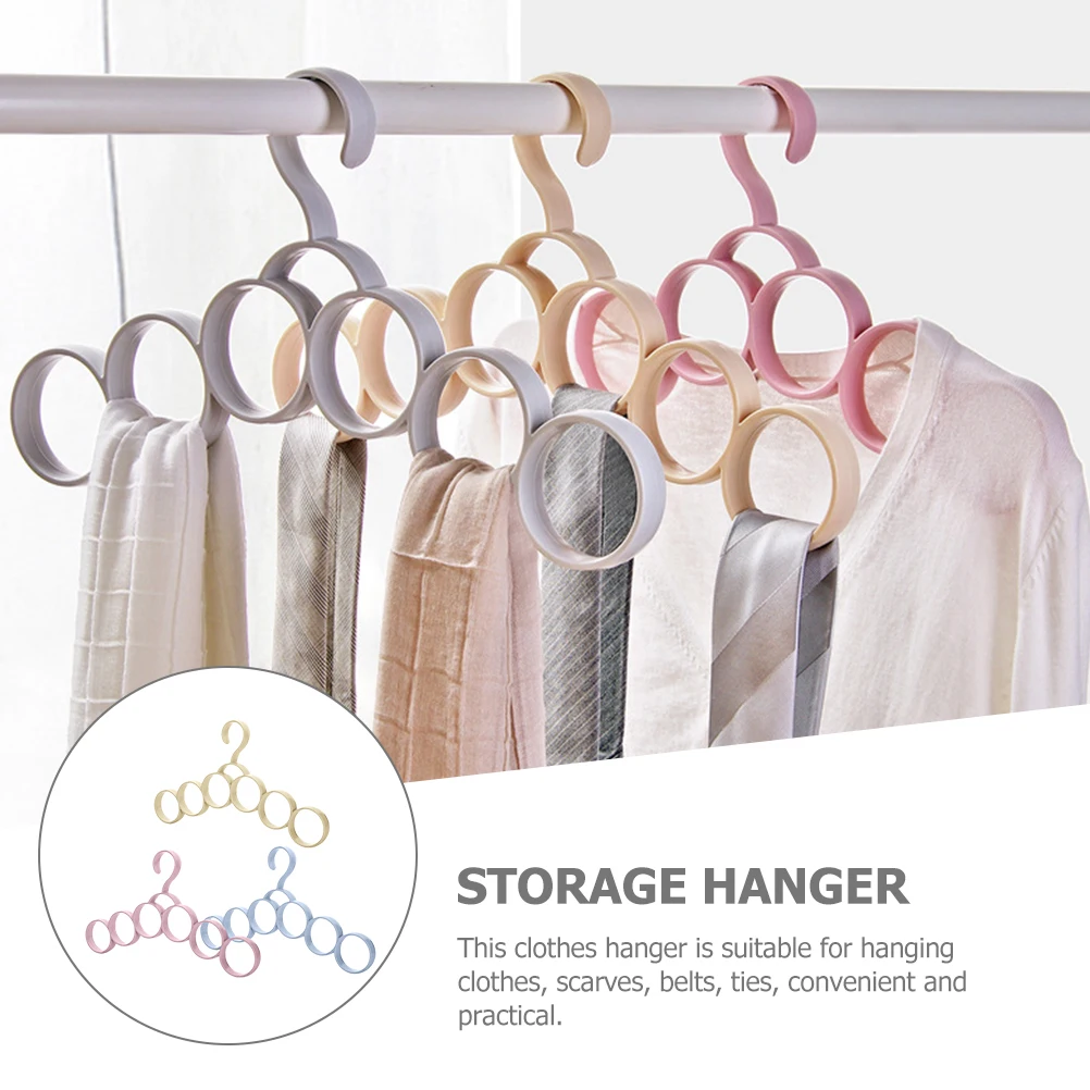 

3pcs Multi-Function Household Coat Hangers Space-Saving Tie Belt Scarf Organizer Pp Wardrobe Clothes Hangers For Belts