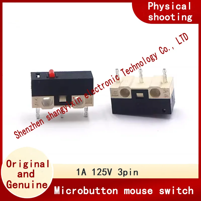 1A125V travel limit switch Reset small micro switch Small micro button Mouse switch Three-pin vertical