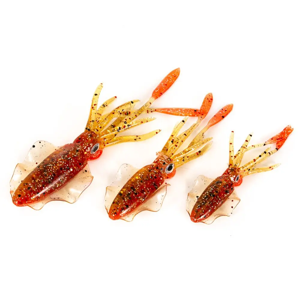 1Pcs Silicone 10/12/15cm Fishing Tackle Squid Baits Fishing Lure Artificial Lures Soft Bait