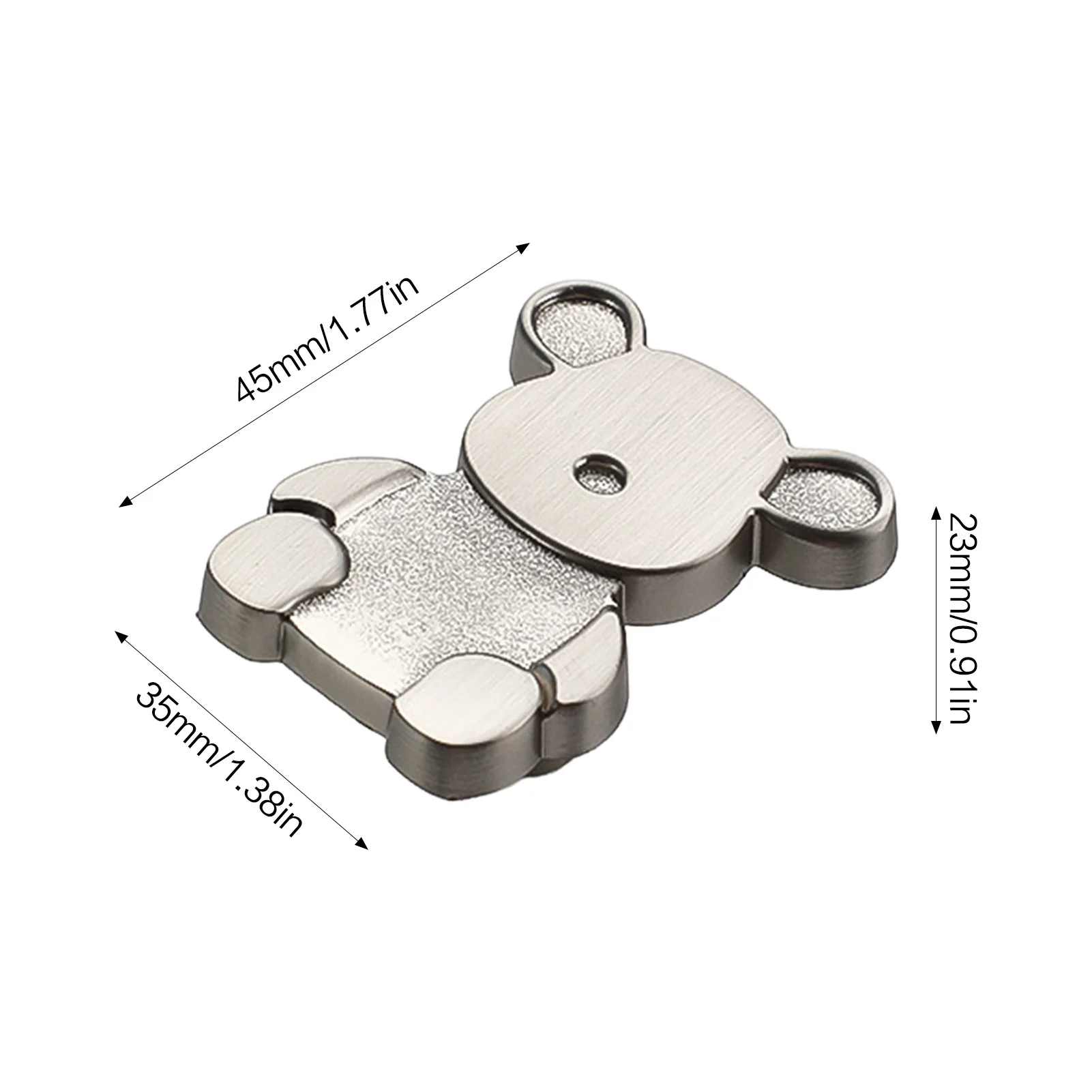 Maniglia per cassetto con modello orso Pomello per armadio in lega di zinco Design moderno e minimalista per mobili per la cameretta dei bambini