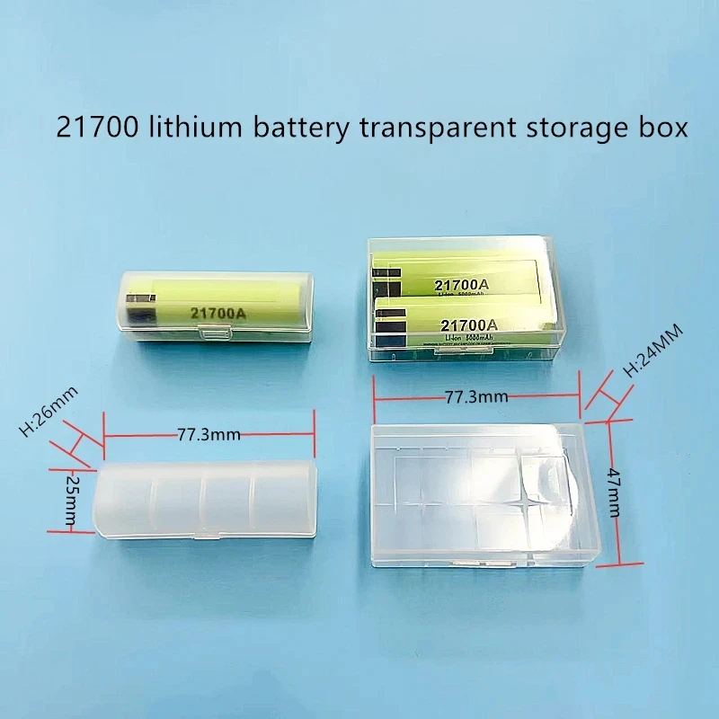 2/5PCS  20700 21700 Battery Box Case Container Waterproof 21700 Battery Storage Box Case