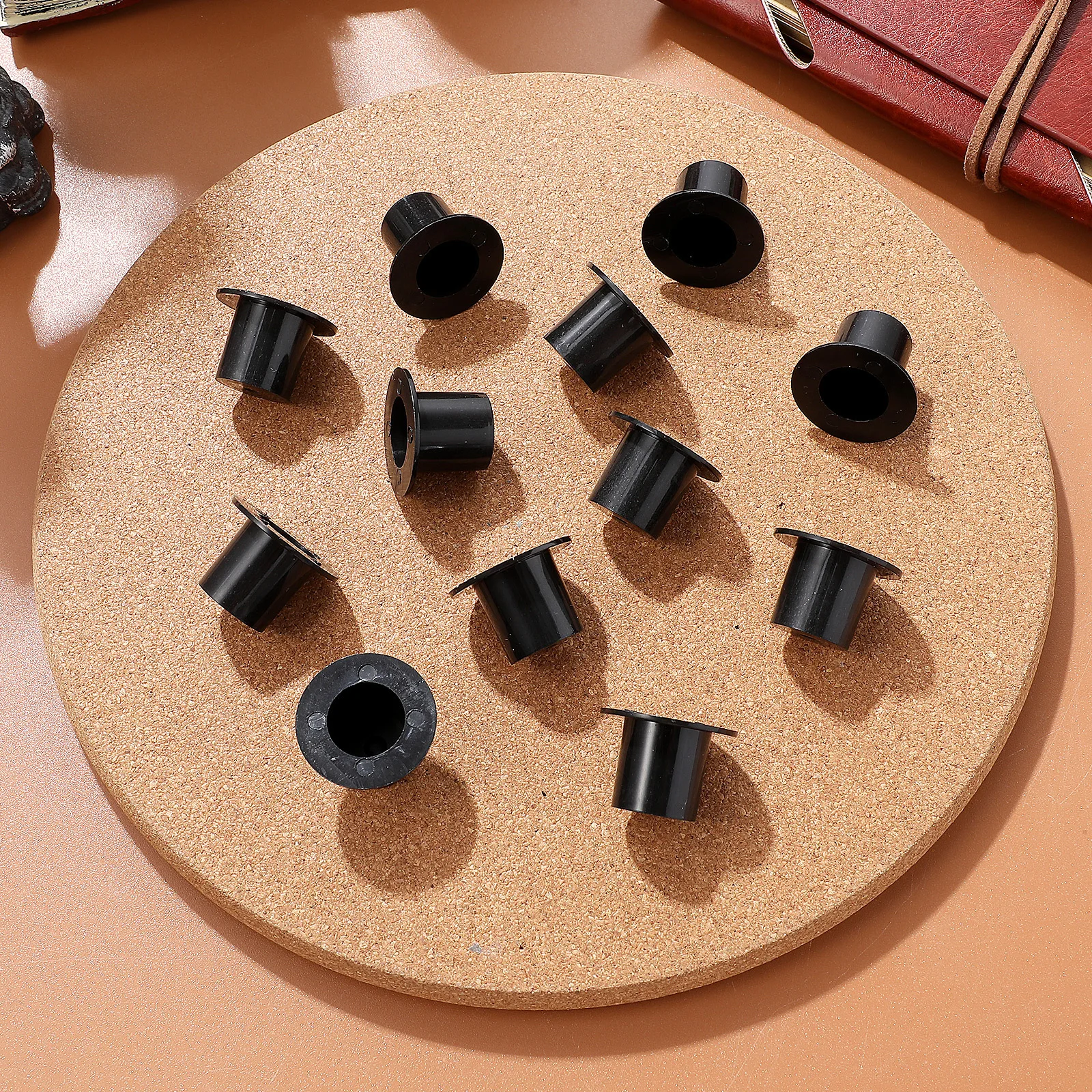 

50Pcs Miniature Decorative Top Hats Lightweight Plastic Tiny Hats for DIY Craft Supplies Holiday Party Mini Black Top Hat