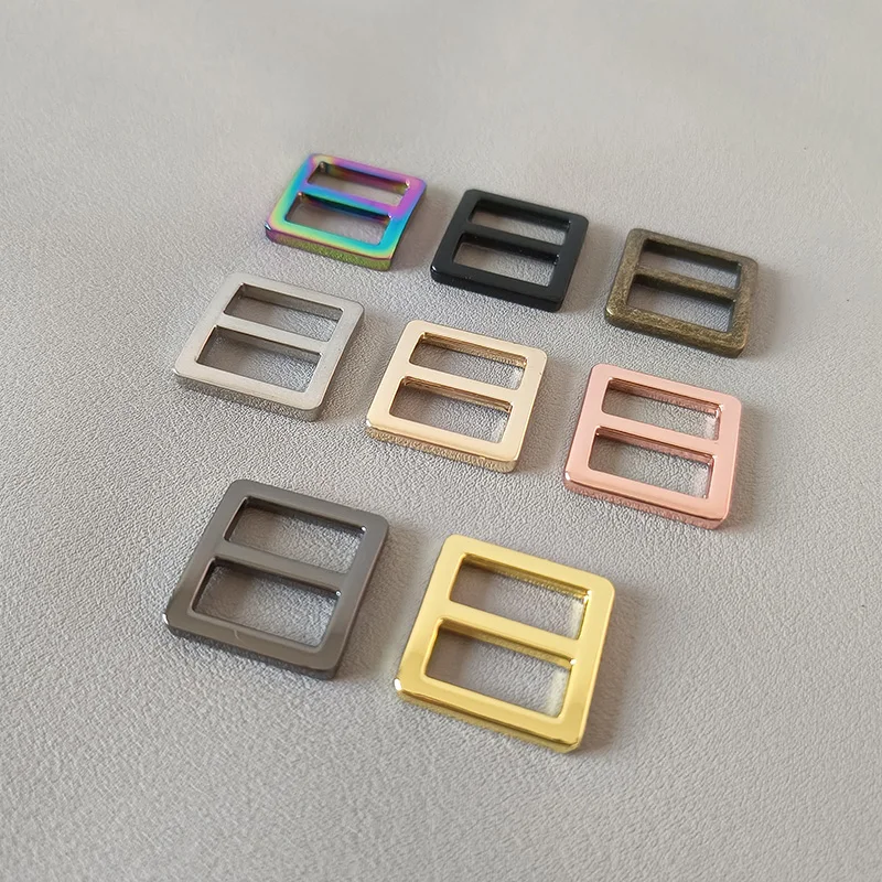 1PCS 15mm Metal Buckle Adjuster Sliders Ring Hardware For Bag Belt Straps Handbag Dog Pet Collar Backpack Clasp Sewing Accessory