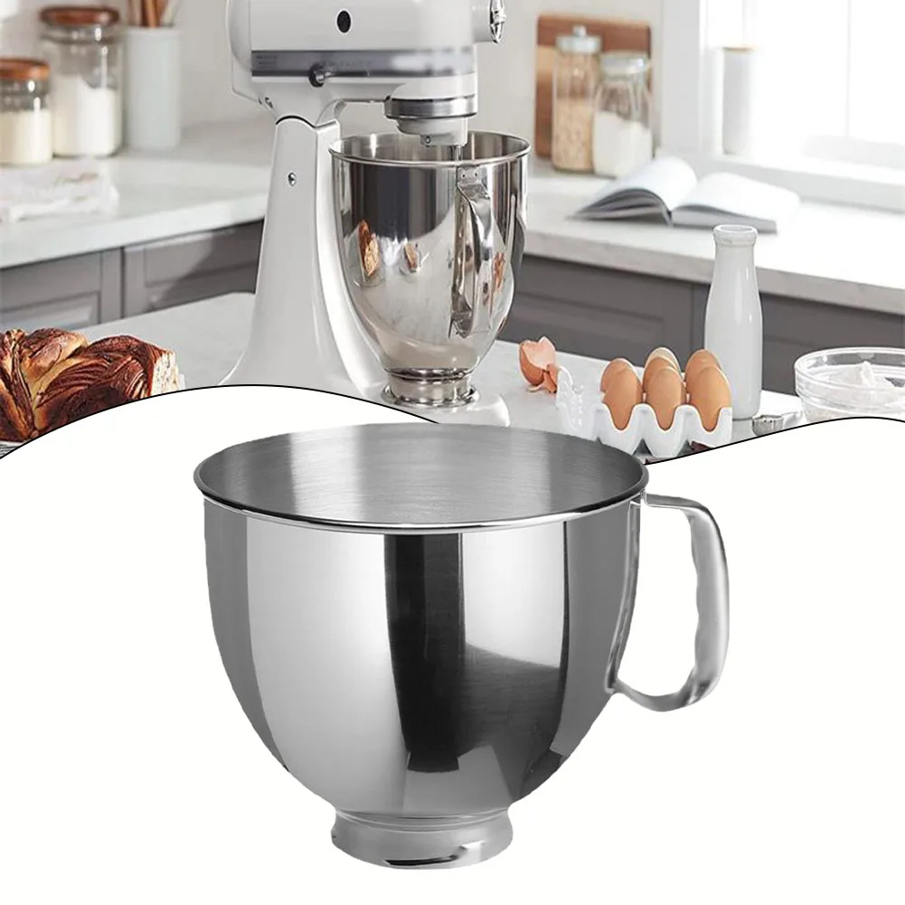 

Stainless Steel Mixer Bowl For Kitchenaid 4.5QT And 5 QT Title Head Stand Mixer For K45SS KSM75 KSM150 KSM152 KSM165 KSM100