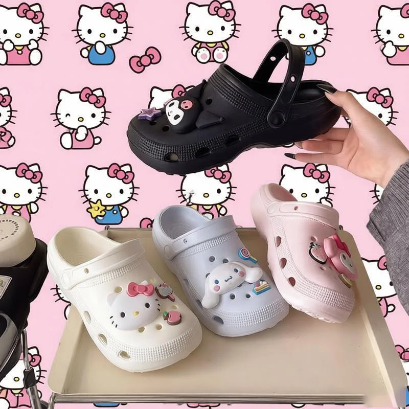 

Sanrio Hello Kitty Series Cave Shoes Lightweight Comfortable Indoor Slippers Outdoor Beach Shoes Practical Peripherals Fun Gifts