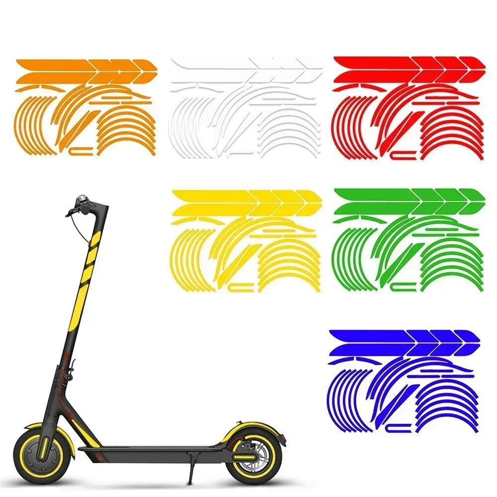 

Electric Scooter Eflective Sticker PVC 36*28cm Red/Blue/Green/Yellow/White/Orange Body Reflective Sticker Scooter Accessories