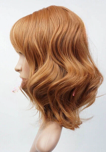 Ginger Mix Shoulder Length Wavy Ladies Natural Look Wigs