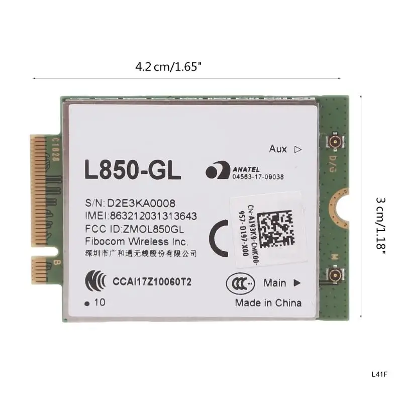 Fibocom L850-GL Card LTE WWAN Card Module,Dedicated LTE Module for Lenovo Carbon Gen6 X280 T580 T480s