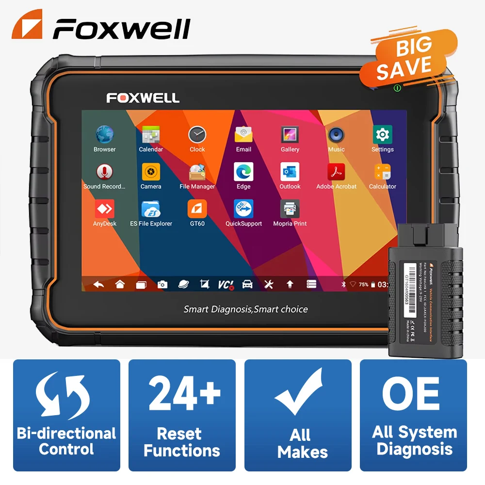 Foxwell GT60 Professional OBD2 Automotivo Scanner 24+ Reset ABS SAS TPMS Reset ODB 2 OBD2 Scanner All System Diagnostic Tool