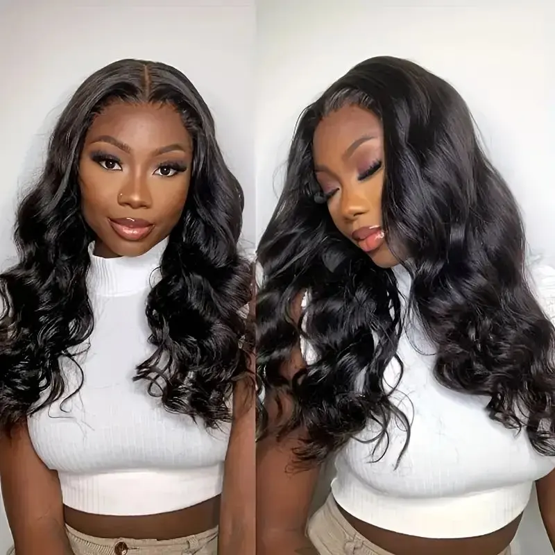 Rosabeauty 250% HD 13X6 Lace Frontal Human Hair Wigs Body Wave 13X4 Transparent Lace Front Glueless Water Wave Wig 32 Inches