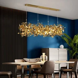 Modern Ceiling LED Chandelier Stainless Steel Lamp Home Living Room Bedroom Kitchen Hotel Chandelier Attic Indoor Lighting