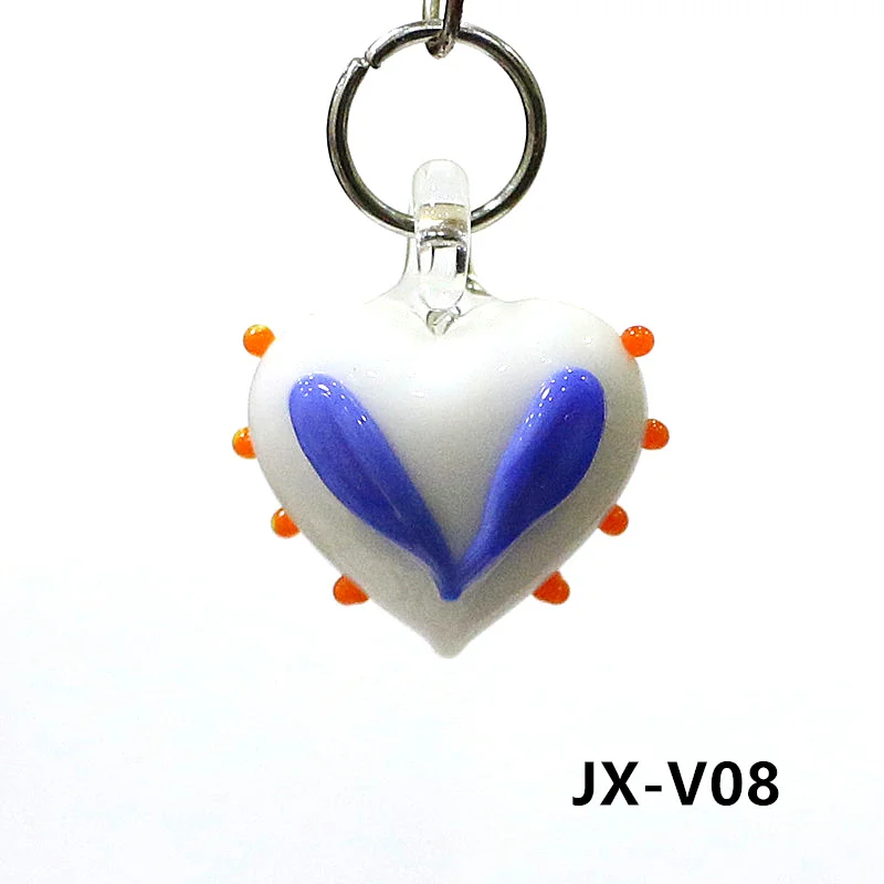 2 pièces en verre miniature en forme de coeur pendentif adorable amour charm décorations pour diy bijoux pour femmes boucles d’oreilles collier faire des accessoires ou des compléments de décoration de mariage